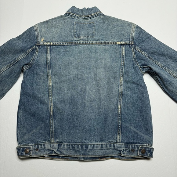 abercrombie boys' distressed Heavyweight Denim Jacket Size: XL - Picture 5 of 13